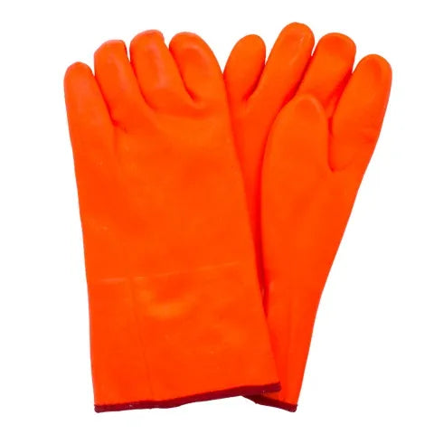 Black & Orange Ultralight Polyester Rubberized Yoga Gloves for