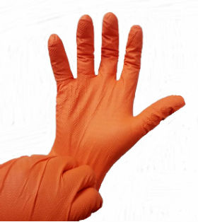 Orange Guard 7 mil Textured Nitrile Gloves